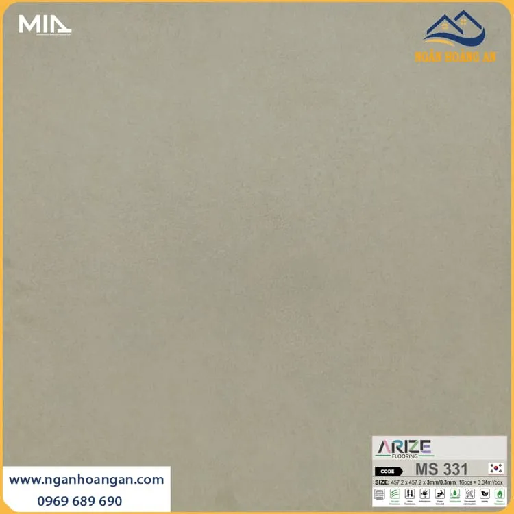 Sàn Nhựa Dán Keo Giả Vân Đá ARIZE MS337 Dày 3mm
